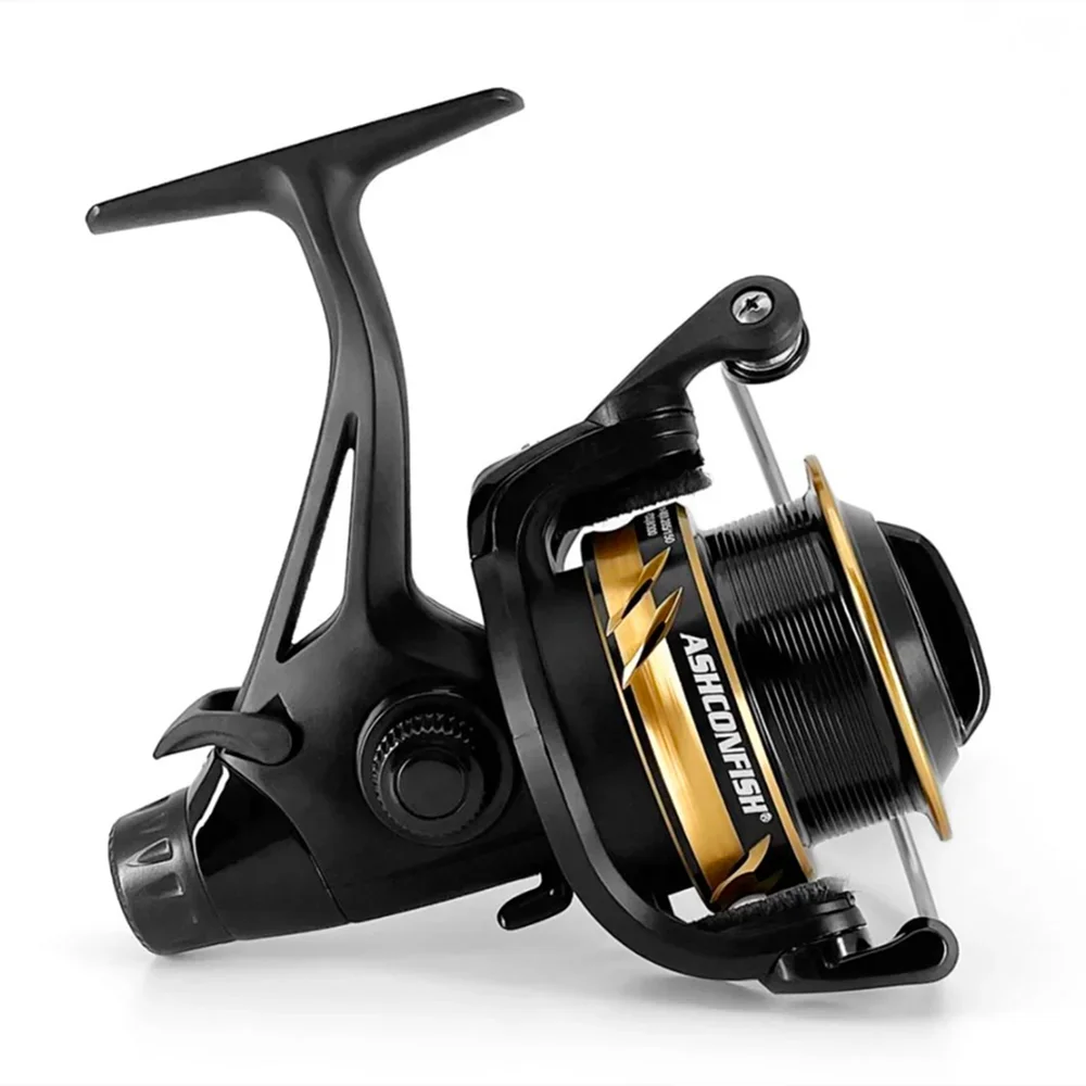 Ashconfish Doppelbrems-Spinnrolle 12KG Max Bremskraft 4000-5000H CNC Aluminium Links/Rechts Austauschbare Spinnangelrolle
