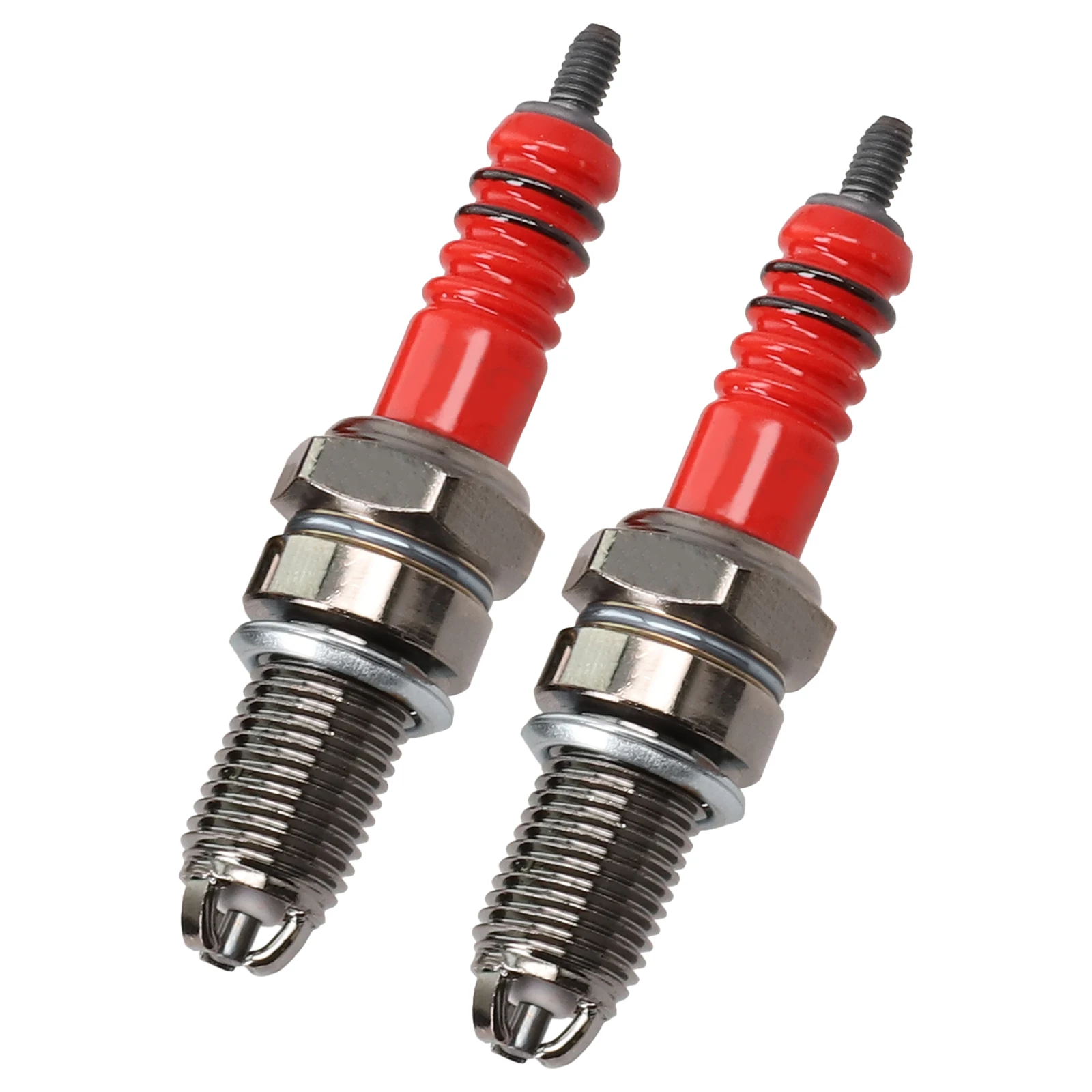 Scooter Adapter Spark Plug Metal Part Replacement Tool 2Pcs For D8TC 125cc 150cc 200cc 76mm For CG125 CF250 CH250