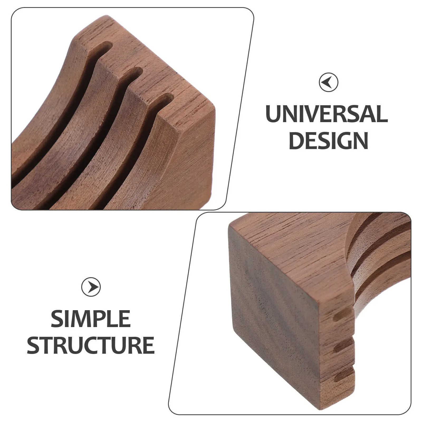 Espresso Filter Holder Stand for 51mm/53mm/58mm Portafilters – Rustic Wood Coffee Station Organizer