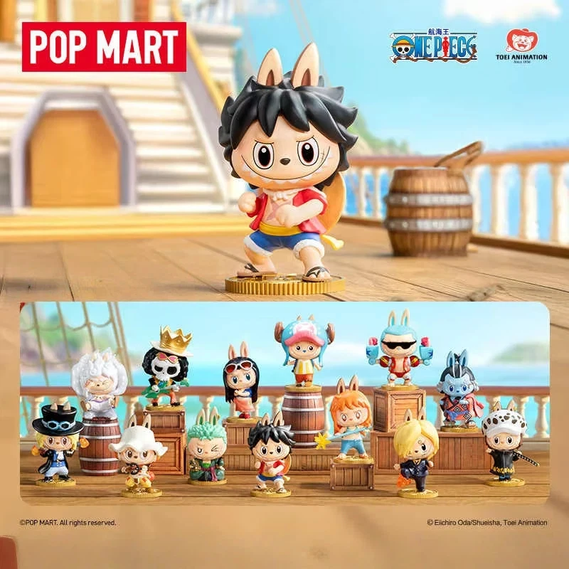 POPMART THE MONSTERS X One Piece Series Blind Box LABUBU One Piece Chopper Figur Misteri Luffy Lucu Hadiah Kejutan Trendi