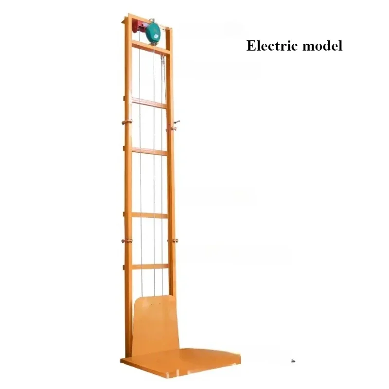 Factory Direct 2026 Electric Hydraulic Small Household Cargo lift Load 500KG 1Ton Elevator Guide rail Platform Warehouse Transpo
