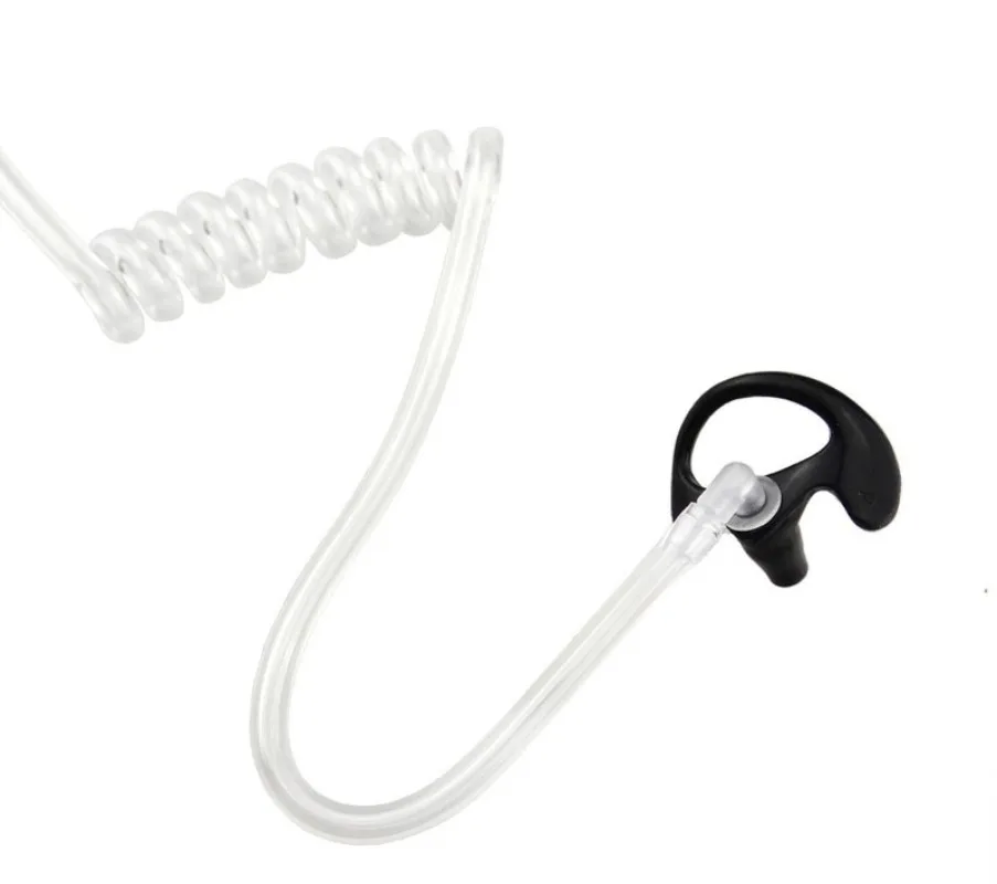 Oreillettes noires en silicone, 1 paire, pour talkie-walkie, radio, air, acoustique, tube, écouteur, sauna, téléphone, tailles S/M/L