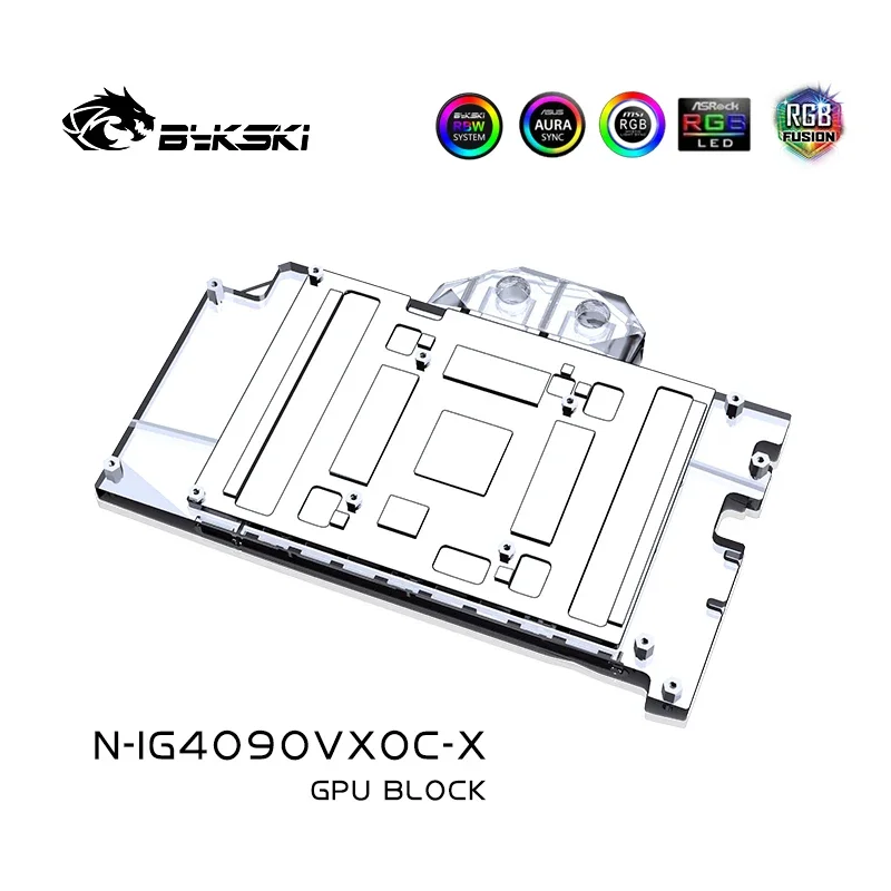 Bykski RTX4090 Water Cooler GPU Colorful iGame RTX 4090 Vulcan OC VGA Water Block 4090 With Backplate 5V/12V RGB N-IG4090VXOC-X