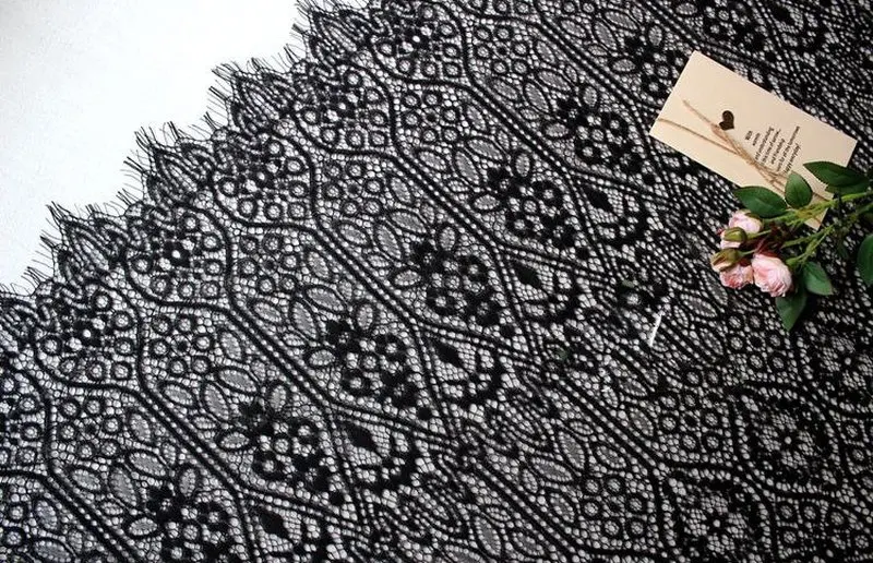 300cm x 150 cm black or white nylon lace fabric garment  dress Wedding accessories african fabric X1002