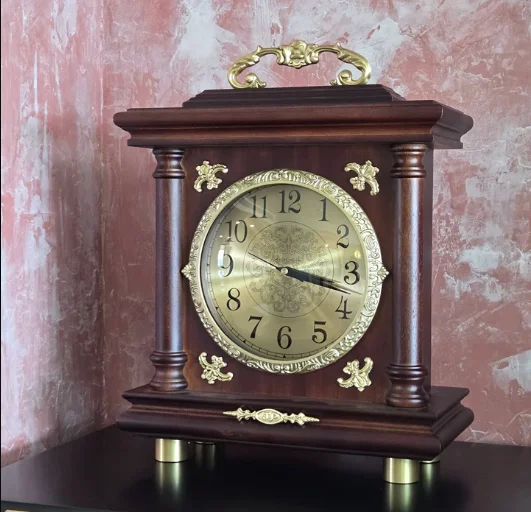 New Chinese Retro Living Room Clock Household Pendulum Table Silent Classical Clock Desktop Decorative Pendulum Clock