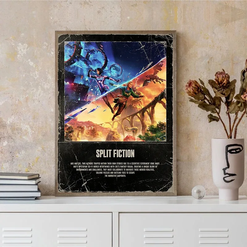 Video Game Wall Art Canvas Print Vintage Anime Style Celeste Dead Cells  Metaphor Poster for Gaming Room & Living Room Decor