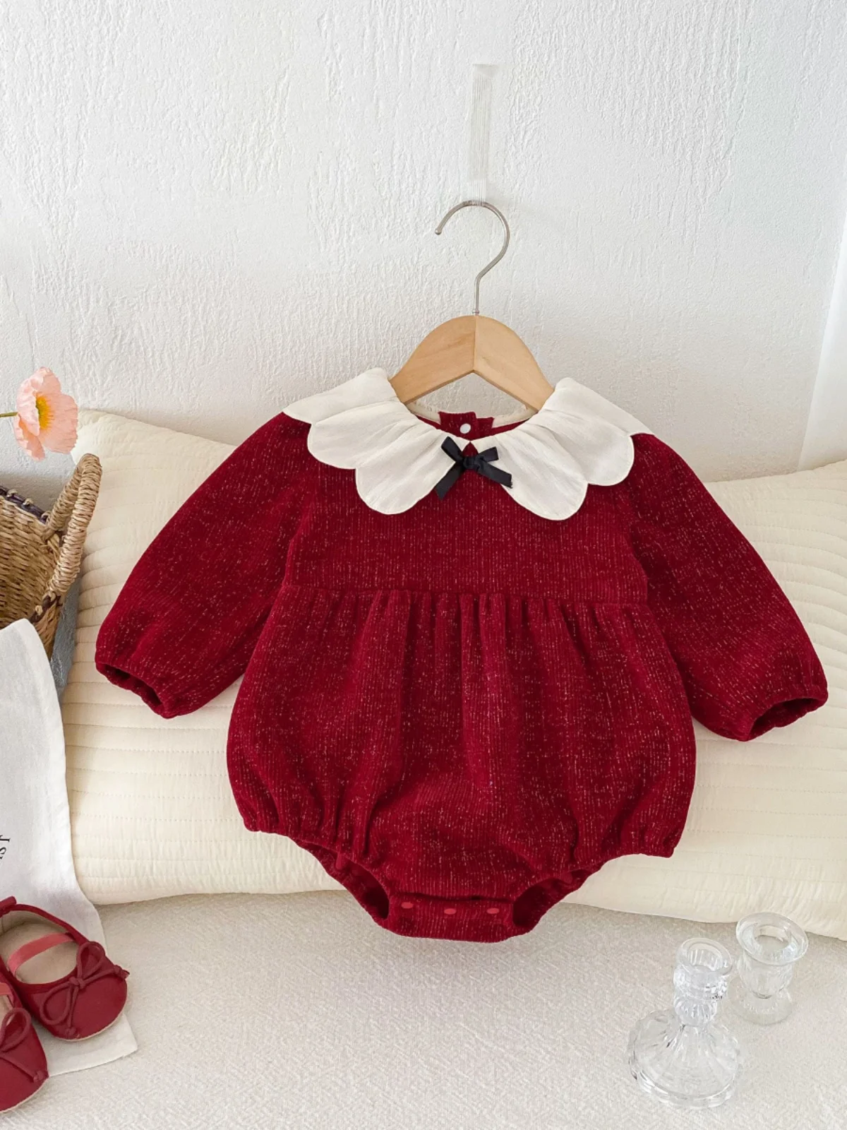 

Осенний комбинезон для новорожденных девочек, хлопковый, с длинным рукавом, класс А