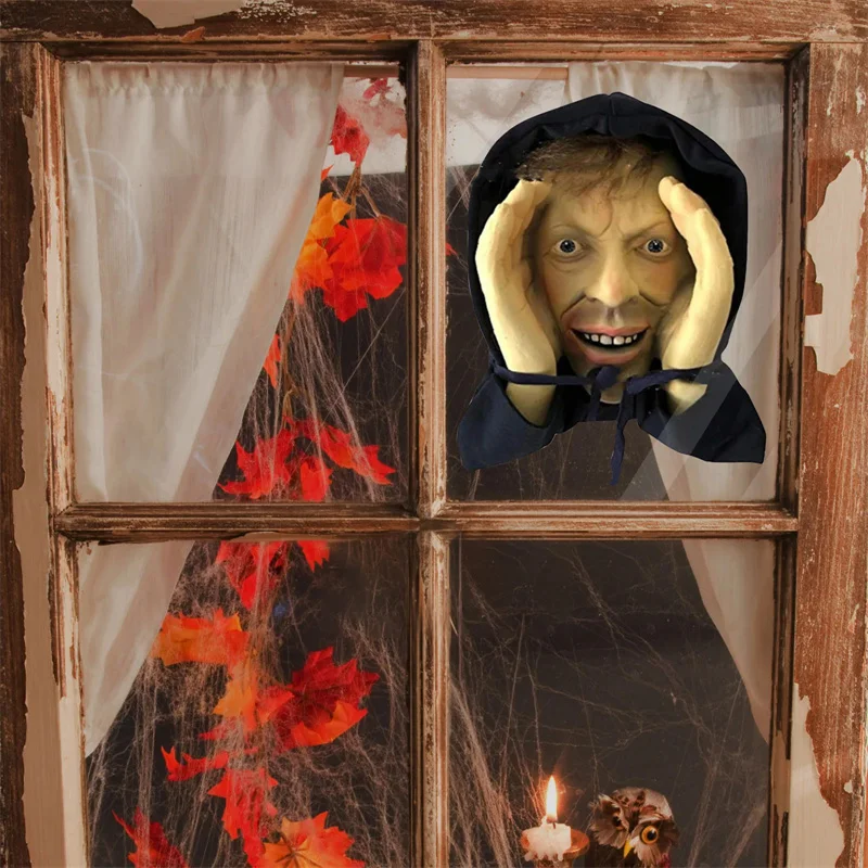 Scary Peeper Freak Halloween Decoration Scary Peeper Window Prank Indoor And Outdoor Window Stickers For Spooky House Party