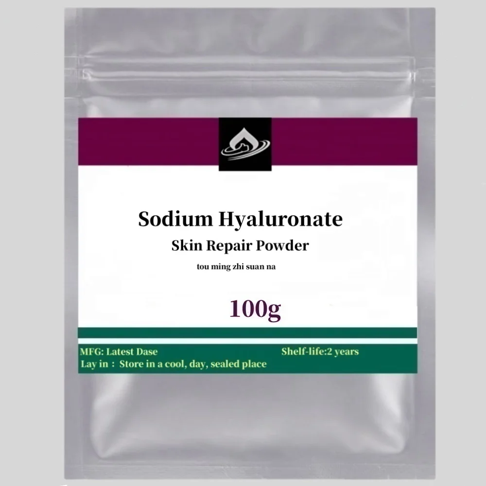 Supply 50-1000g 100% Sodium Hyaluronate Powder Hyaluronic Acid Stock Solution Skin Care Material Repair