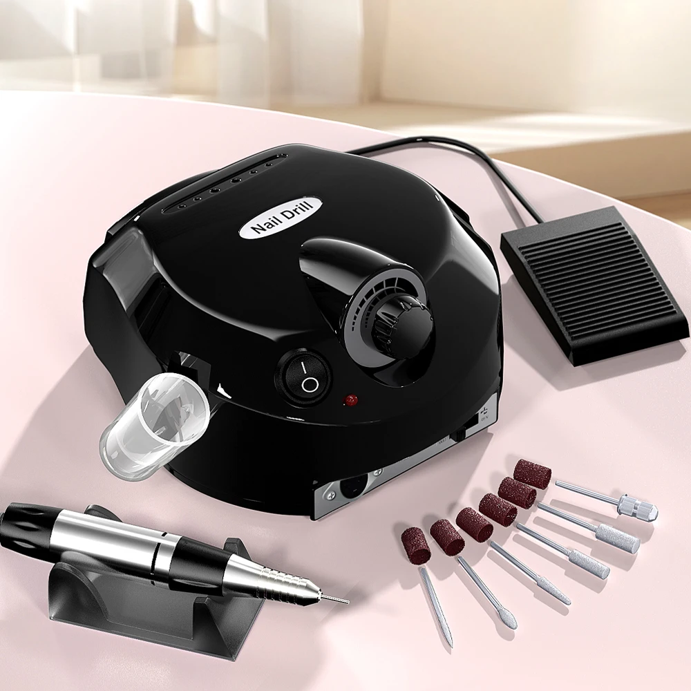 LINMANDA Nail Drill Machine 35000RPM Nail File Electric Nail Drill Pro Manicure Machine Mill Cutter Set Metal Handle Nail Tools