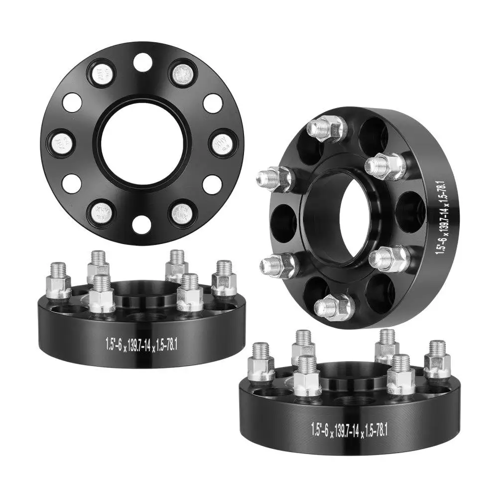 

1.5" 6 for X5 " Wheel Spacers Wheel Adapters 6 Lug Forged Spacer 4 PCS Black