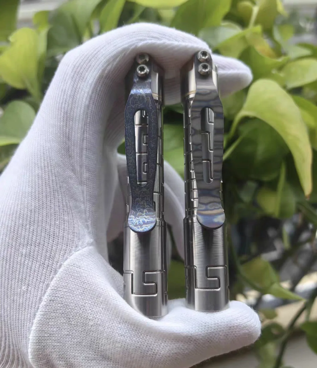 New Arrival Small Titanium Alloy EDC Flashlight 10440 Lithium Batteries  (Send Out No Battery)