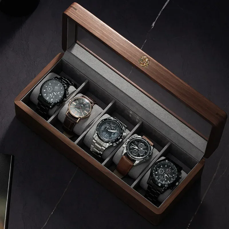 Luxury Watch Organizer Boxes Wooden Watches Bracelet Storage Display Box Men Mechanical Wrist Watches Packaging Accessories