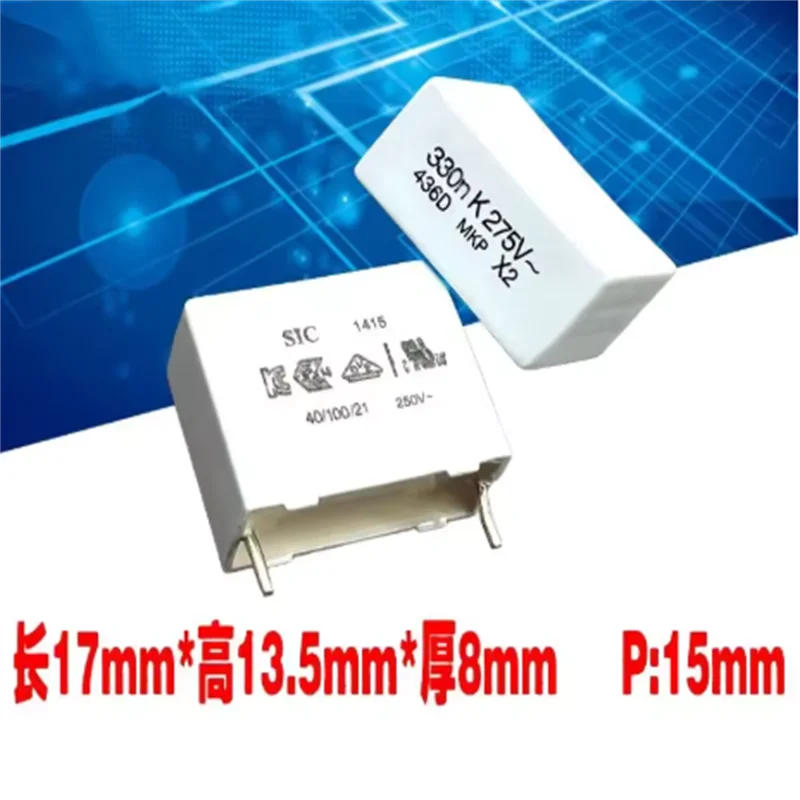 10PCS SIC SAFCO MKP 0.33uf 330nf 334 275v 305v X2 Safety Standard Thin Film Capacitors