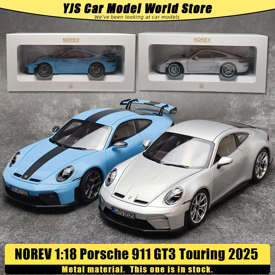 Modelo em Miniatura NOREV 1:18 Porsche 911 GT3 com Pacote Touring 2025, Coleção de Presentes para Feriados