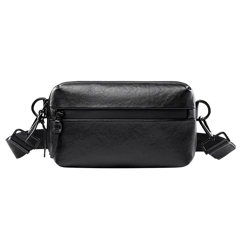 Jonlily Men's Genuine Leather Shoulder Bag Sling Backpack Crossbody Bag Small Daybag Handbag Chest Bag Mini Purse -KG2362