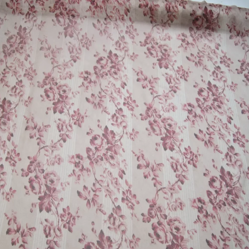 Amazing Rose Flower Printed Transparent 100% Pure Silk Chiffon Fabric for Lady Comfortable Garment Dress Scarf view 5