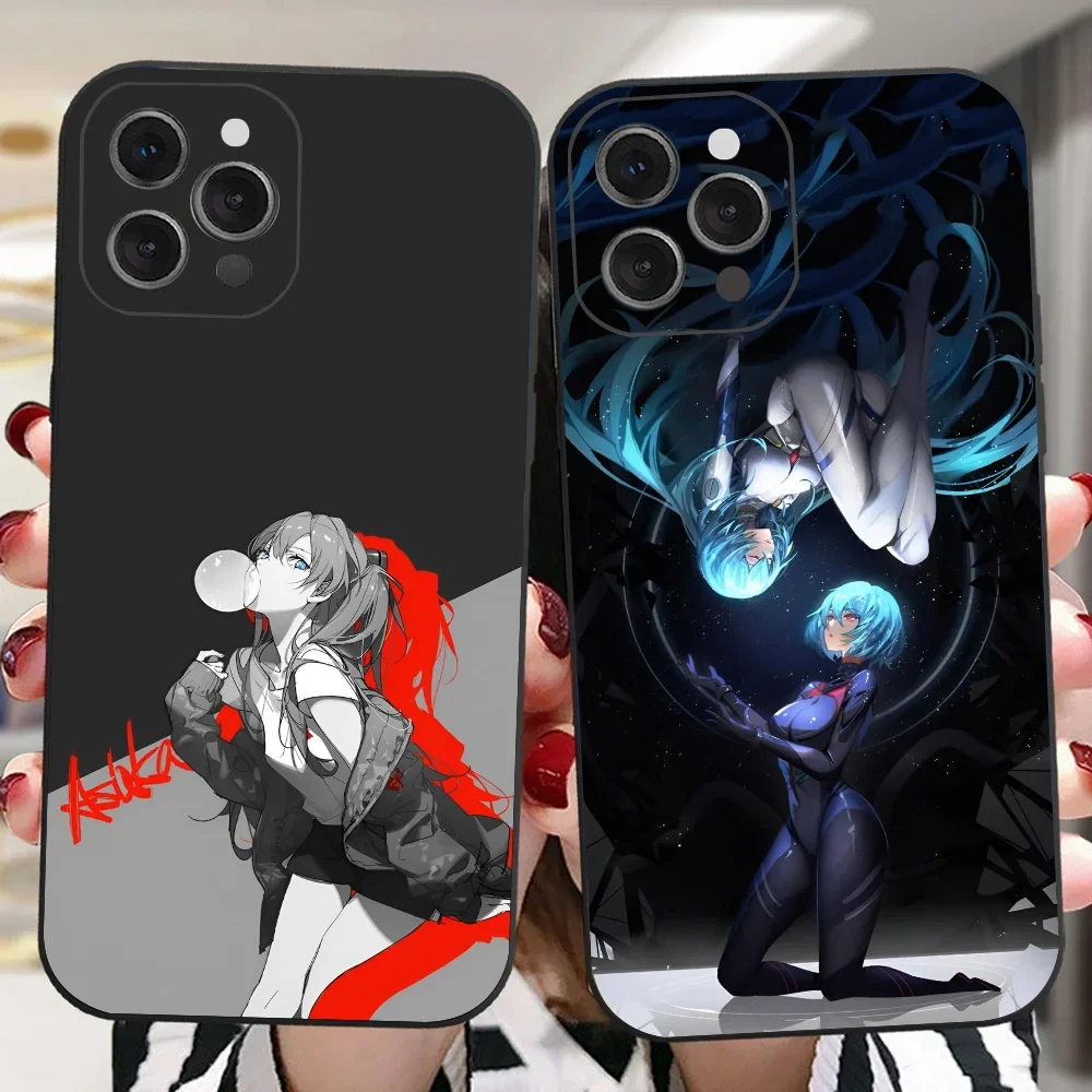

NEONS GENESIS EVANGELIONS Phone Case For IPhone 16 15 14 13 Pro Max 11 12 Mini X Xs XR Se 2022 Black Silicone Cover