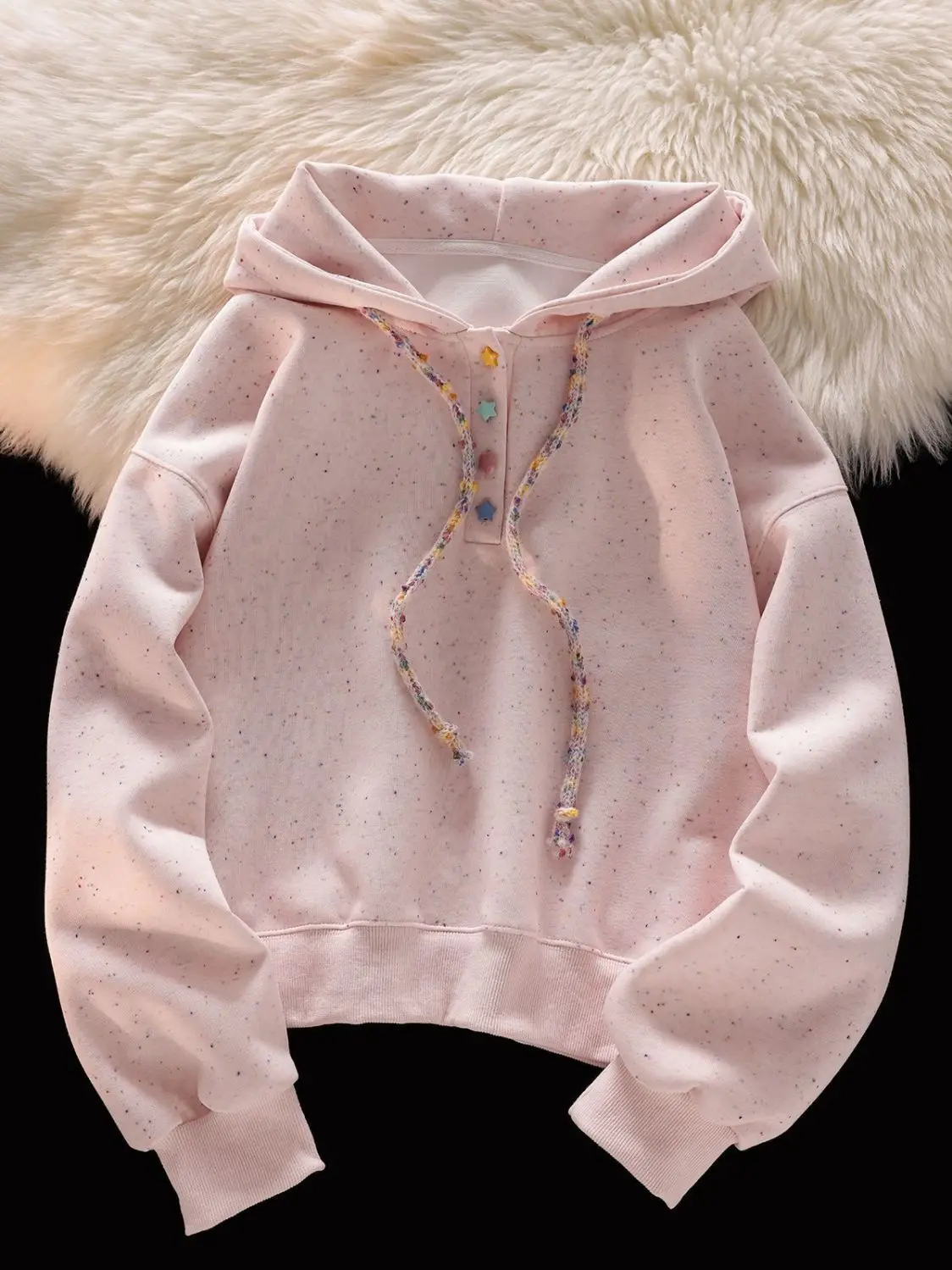 Hooded Cotton Hoodies 2000'S Clothes Y2K Woman Slimming Short Length Elastic Capless Graffiti Distressed Super Large Campus