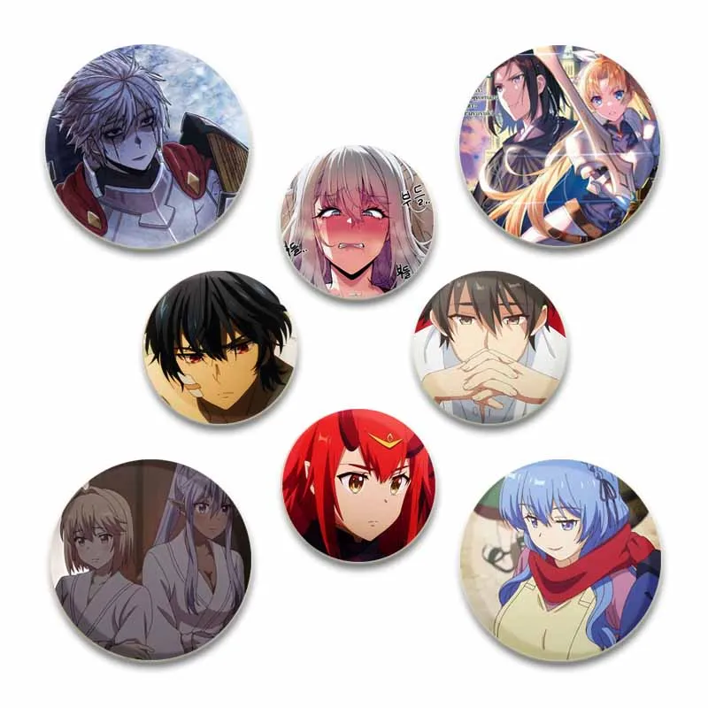 How A Realist Hero Rebuilt The Kingdom Anime Creative Badge Tinplate Soft Button Pins Brooches for Backpack Accessories Gifts