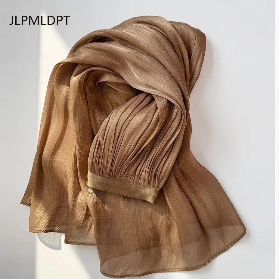 Pearlescent temperament streamer yarn skirt women's spring and summer new pendant elegant fairy pleated a-word skirt