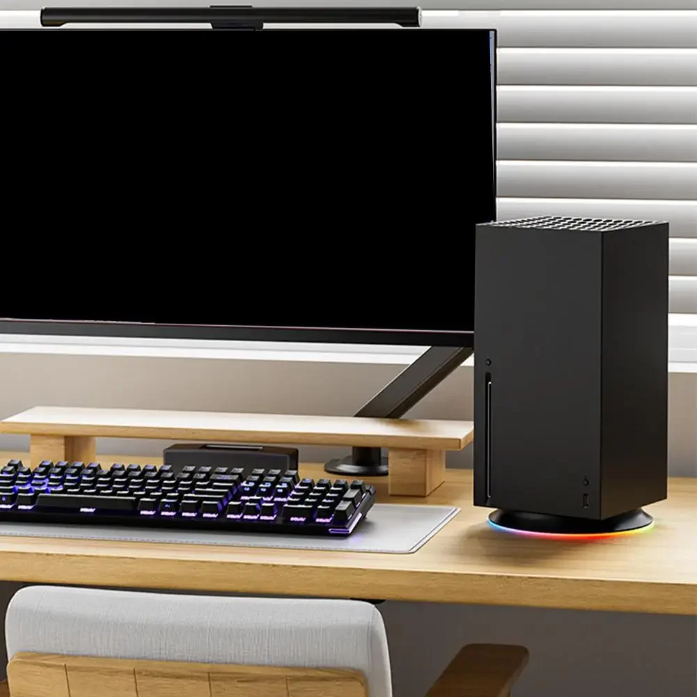 حامل تبديد الحرارة لجهاز Xbox Series X حامل عمودي مع أضواء LED RGB لوحدات التحكم Xbox-X ملحقات قاعدة غير قابلة للانزلاق