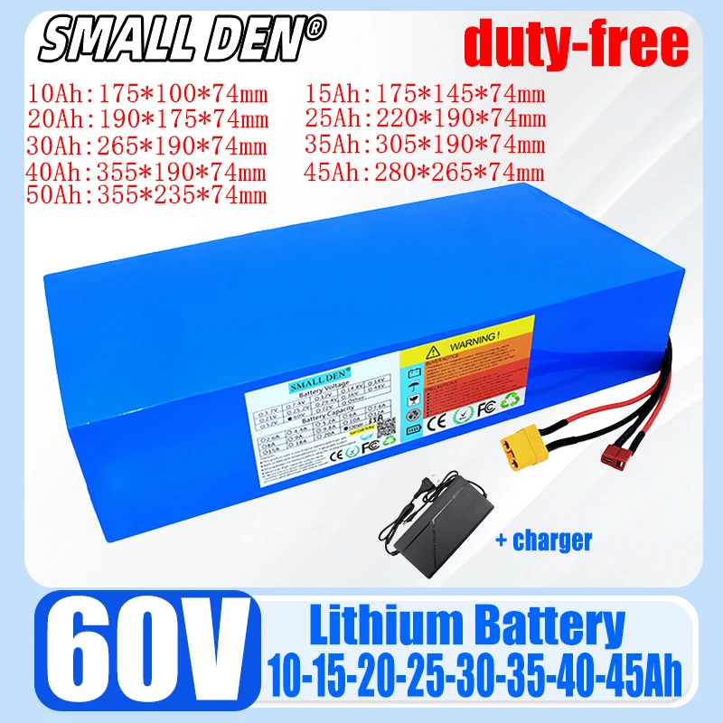 21700 60V 15Ah 20Ah 25Ah 30Ah 35Ah 40Ah 45Ah 50Ah Lithium battery pack 3000W High Power For Electric motorcycle scooter With BMS