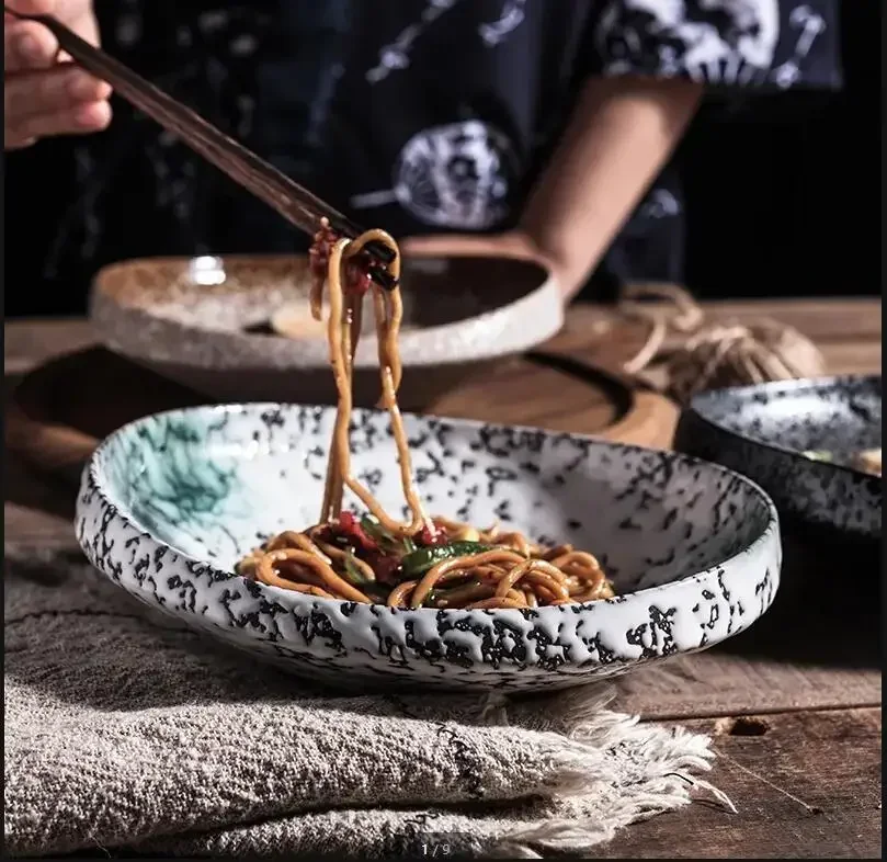 8-inch Ceramic Small Dish Japanese Style Seafood Sashimi Sushi Tableware Hotel Restaurant Party Home Fruit Dessert Tableware
