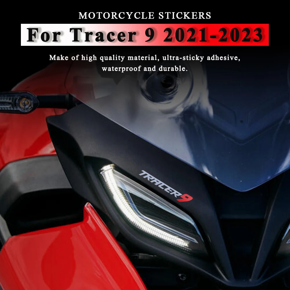 Grey/Black Motorcycle Decals PVC Motorbike Decorative Stickers For Yamaha Tracer 9 2023 Tracer9 2022 2021 Waterproof Accessories