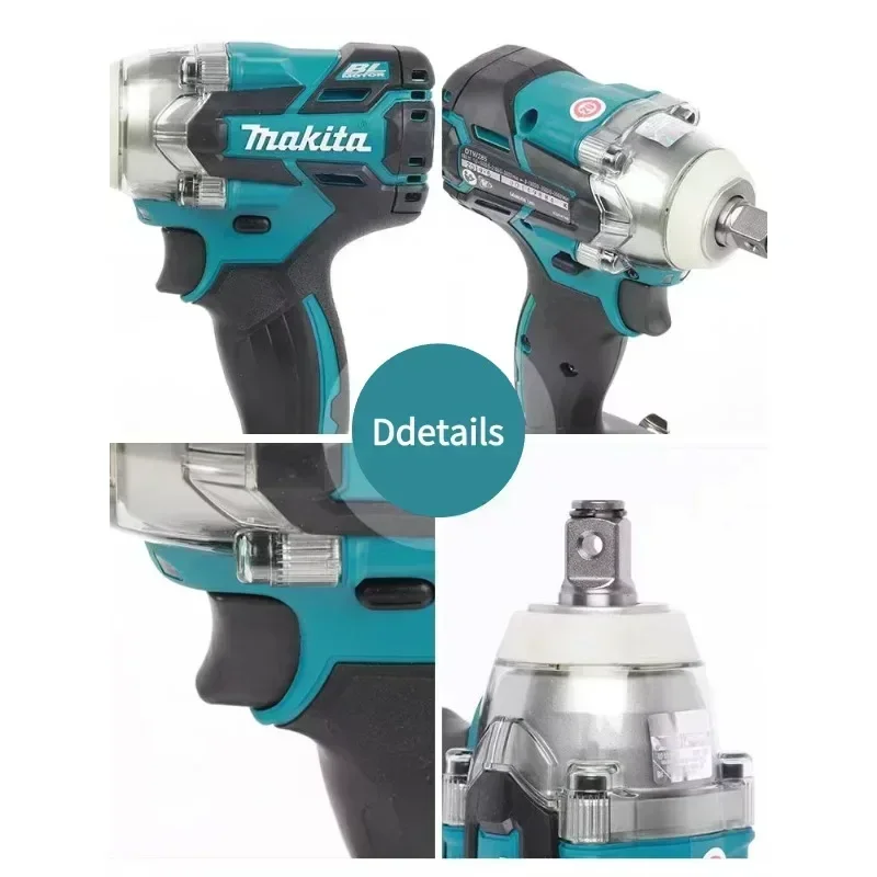 Imagem -02 - Makita-chave de Impacto de Lítio High Torque Motor Brushless Reparo Automotivo do Pneu 18v Ferramenta de Poder de Lítio Dtw285