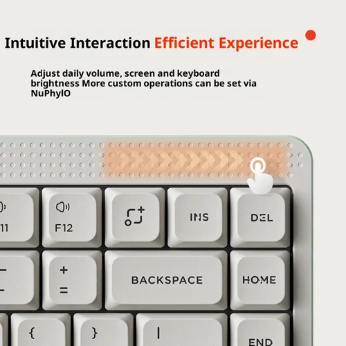 Imagen 2 del producto NuPhy Node75 Teclado inalámbrico Bluetooth con teclas PBT Batería de 3000mAh Teclado mecánico ergonómico RGB de bajo perfil para Mac