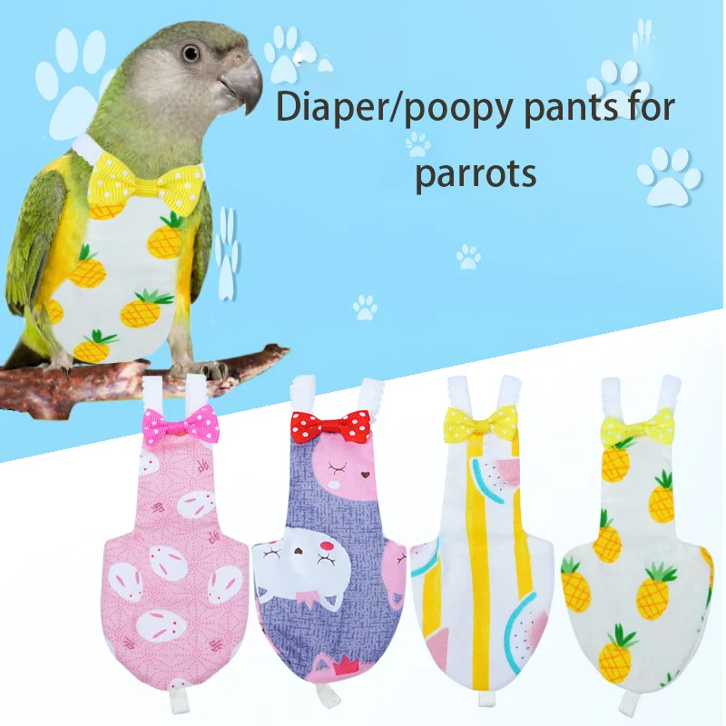 

Parrot Pigeon Diaper Flight Suit Bird Nappy Parrot Clothes for Green Cheek Parakeet Cockatiel Conure Small Medium Large Birds