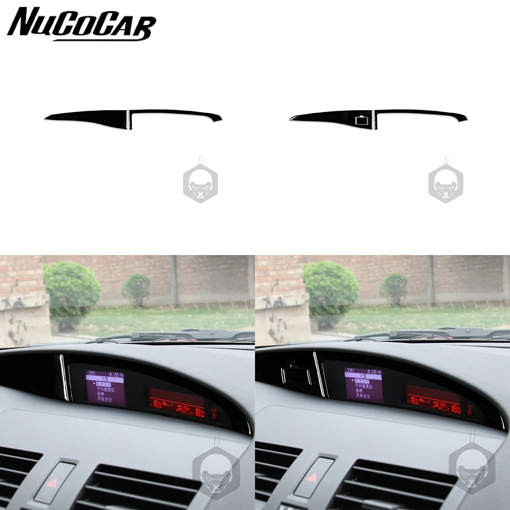 For Mazda 3 Axela 2010-2013 Mazdaspeed 3 Piano Black Central Display Plate Panel Car Interior Accessories Decorative Stickers