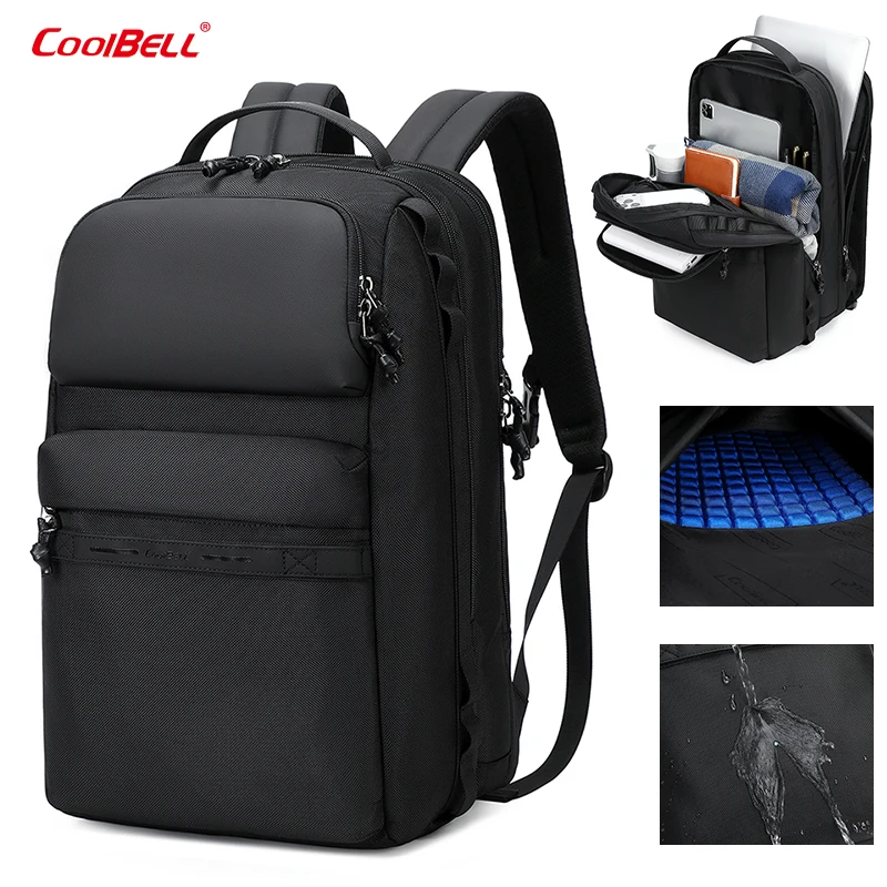 

CoolBELL 15.6 Inch Men's Business Laptop Backpack With Shockproof Pad Outdoor Waterproof Large Capacity High-end Backpack