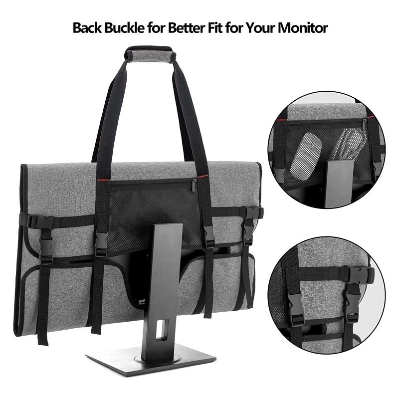 97QC Monitor computador transportando para armazenamento caixa armazenamento pó Capa protetora à prova poeira o