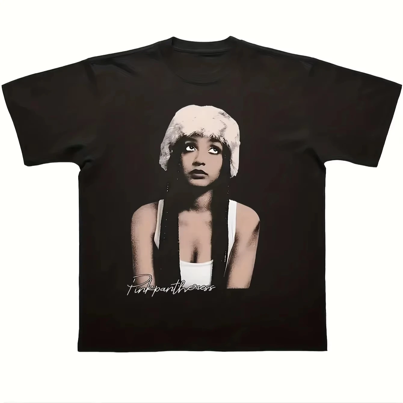 

Vibrant Pink Pantheress Graphic Print Summer Casual Short Sleeve T-Shirt Comfortable Fit Perfect for Music Festive Gift Tee Top