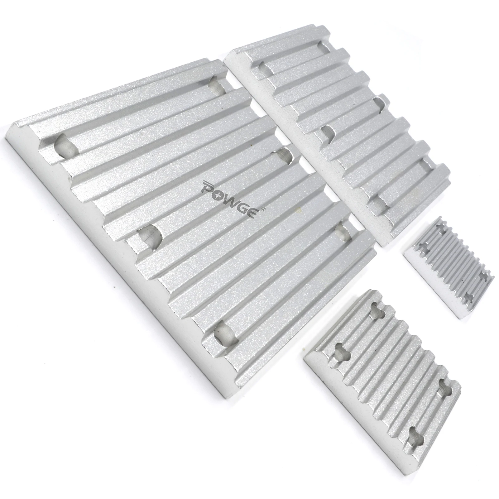POWGE Aluminum Arc Clamp Tooth plate HTD 2GT 2M 3M 5M 8M 14M STD S2M S3M S5M S8M S14M for Open Timing Belt connection Fixed clip