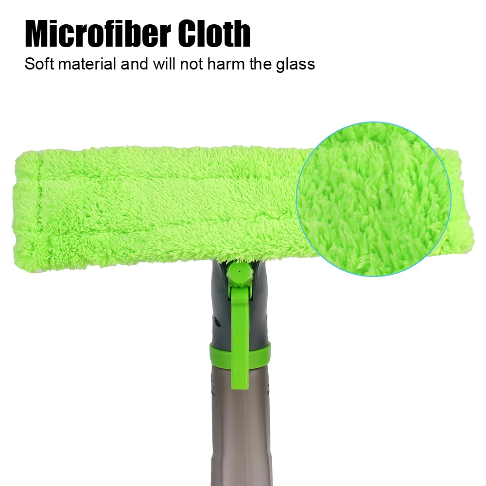 Microfiber Cloth Pad Kit 3 in 1 Glass Scraping Wiper Spray Scraper Brush Water Spray Window Cleaner