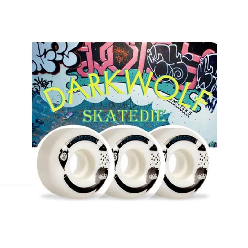 Darkwolf 4pcs [32mm x 52mm 102a] pu Rad für lange Skateboard Cruiser Räder, Skateboard Räder