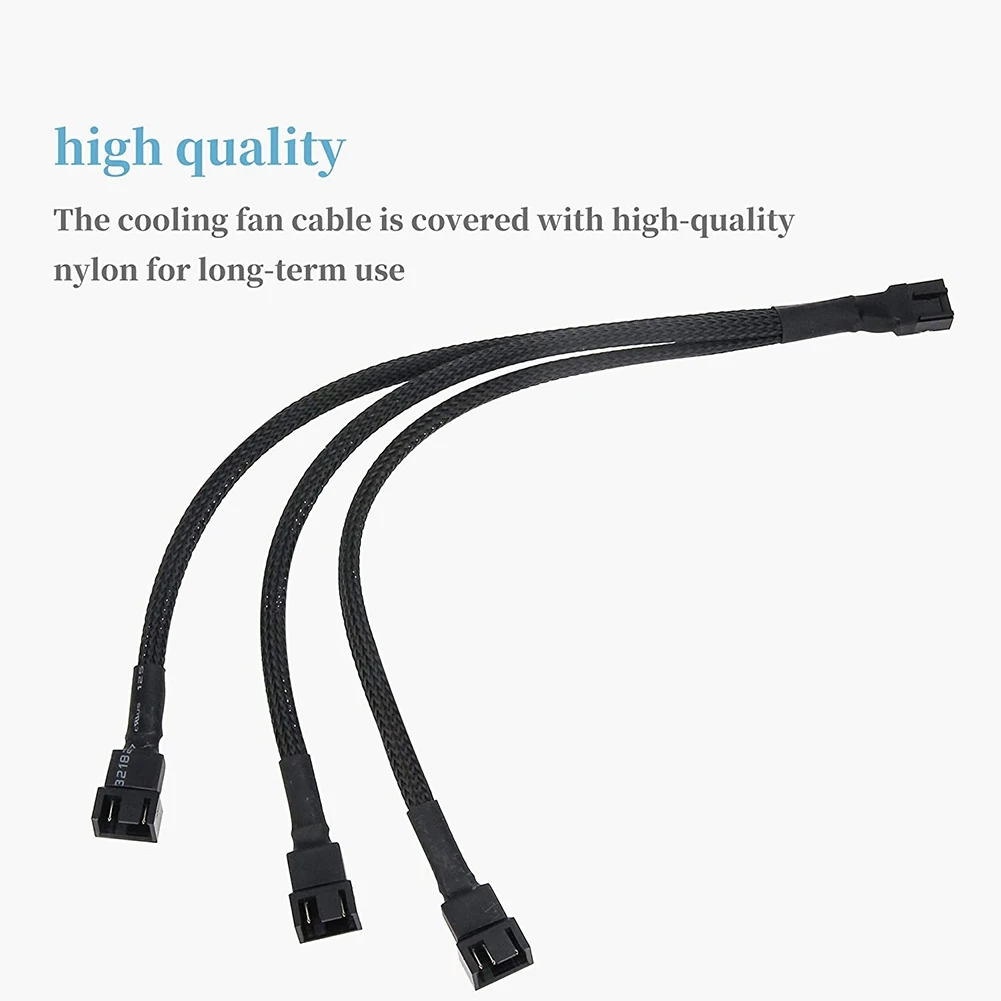 PWM 4 핀 선풍기 분배기 1-3,PC 선풍기 전원 익스텐션 케이블, 컴퓨터 케이스용 4 핀, 3 핀 냉각 선풍기 케이블, CPU 4 팩용