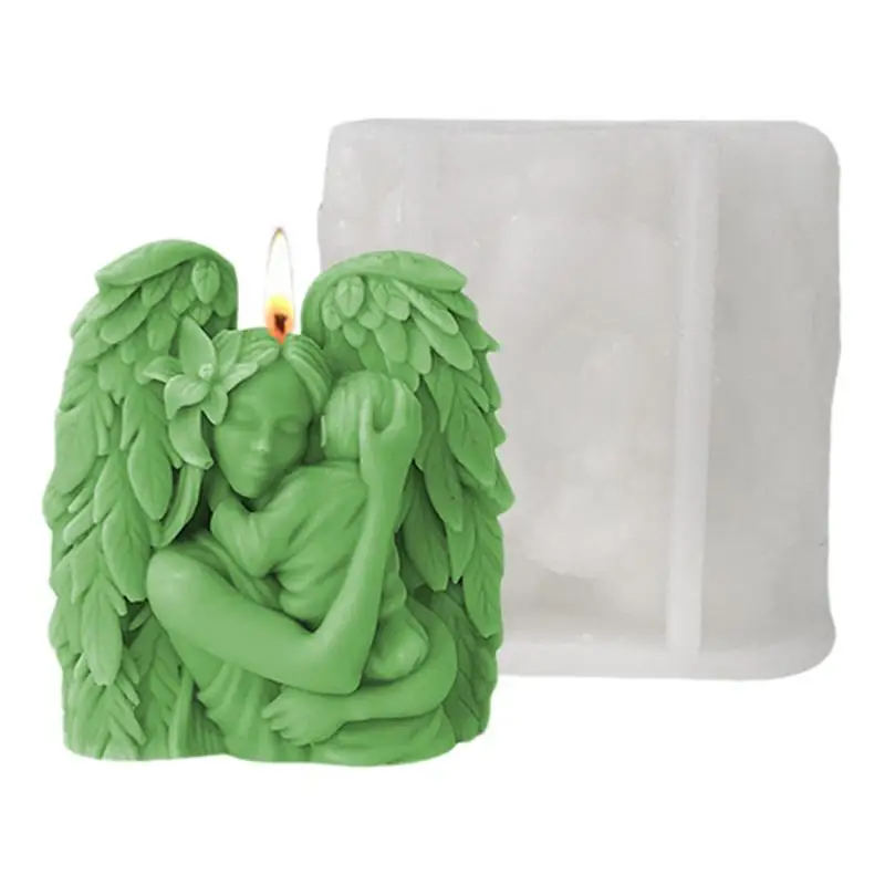 Angel Baby Resin Mold 3D Angle And Baby Resin Mold Silicone Angle Mother Mold For Crafting Candle Mold Vintage Smooth Craft