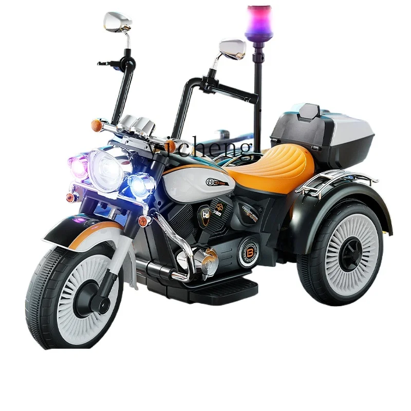 Tqh Children's Electric Car Motorcycle Large 3-7 Years Old Male and Female Baby Rechargeable Battery Car