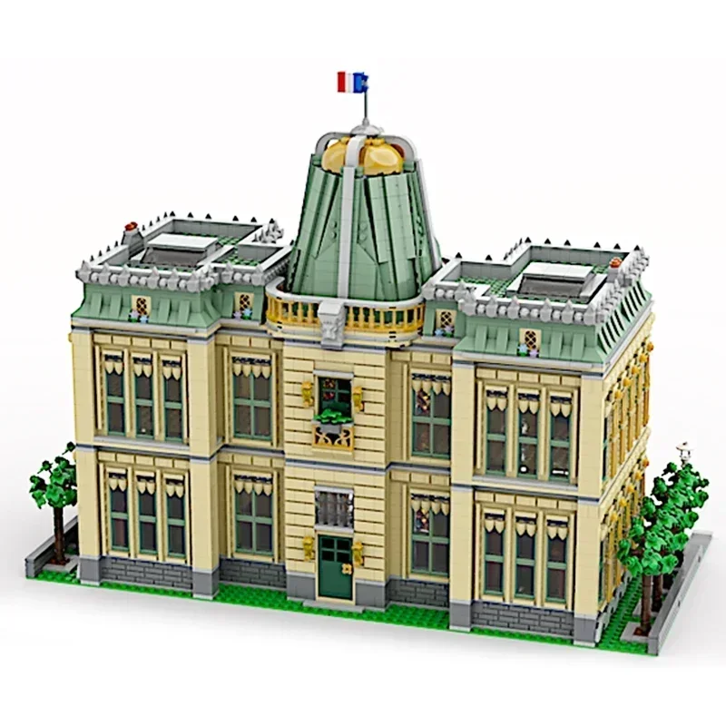 MOC-Briques de construction d'architecture modulaire française, célèbre modèle de vue sur la rue, blocs de technologie, cadeau de Noël, jouets de bricolage, ensembles d'assemblage