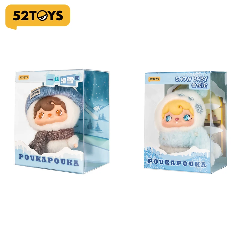 ตุ๊กตาพวงกุญแจ 52TOYS รุ่น Pouka Pouka Snow Baby ตุ๊กตาไวนิลแบบนุ่ม ของเล่นตุ๊กตาพวงกุญแจสำหรับกระเป๋าเป้ ของขวัญ
