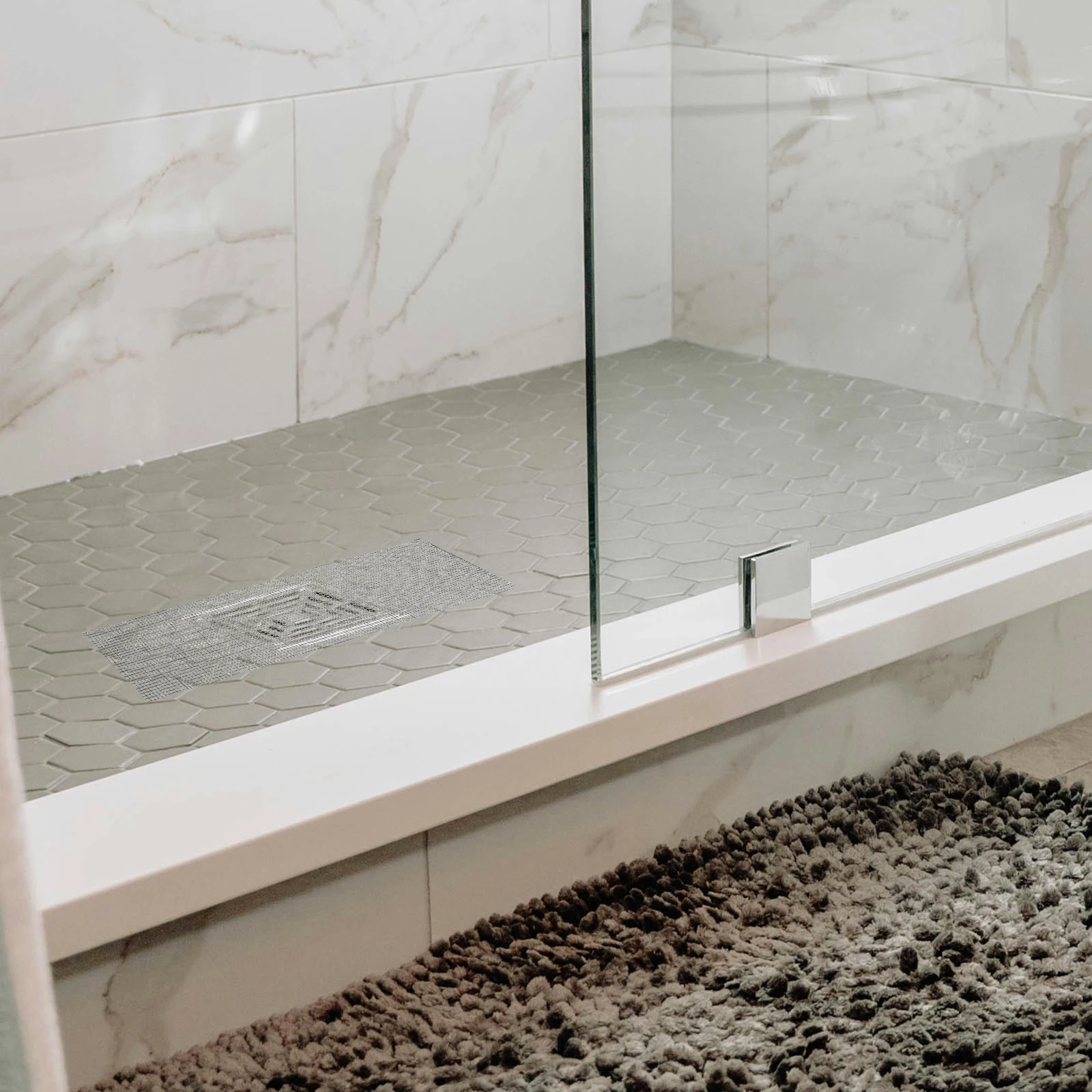 

Hair Filter Anti-blocking Sticker 70mmx5m Black Polyester Catcher Drain Bath Kitchen Shower Stall Non-slip Adhesive Easy Replace