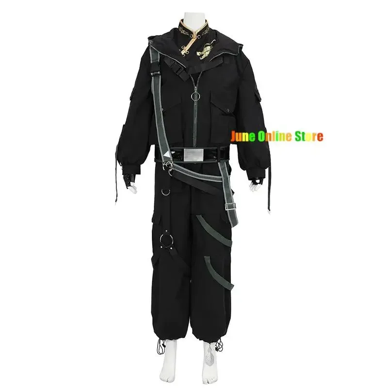 

ss23Devil Anime Genshin Impact Cosplay Men Xiao Black Suit Jackets Pants Halloween Devil Costume