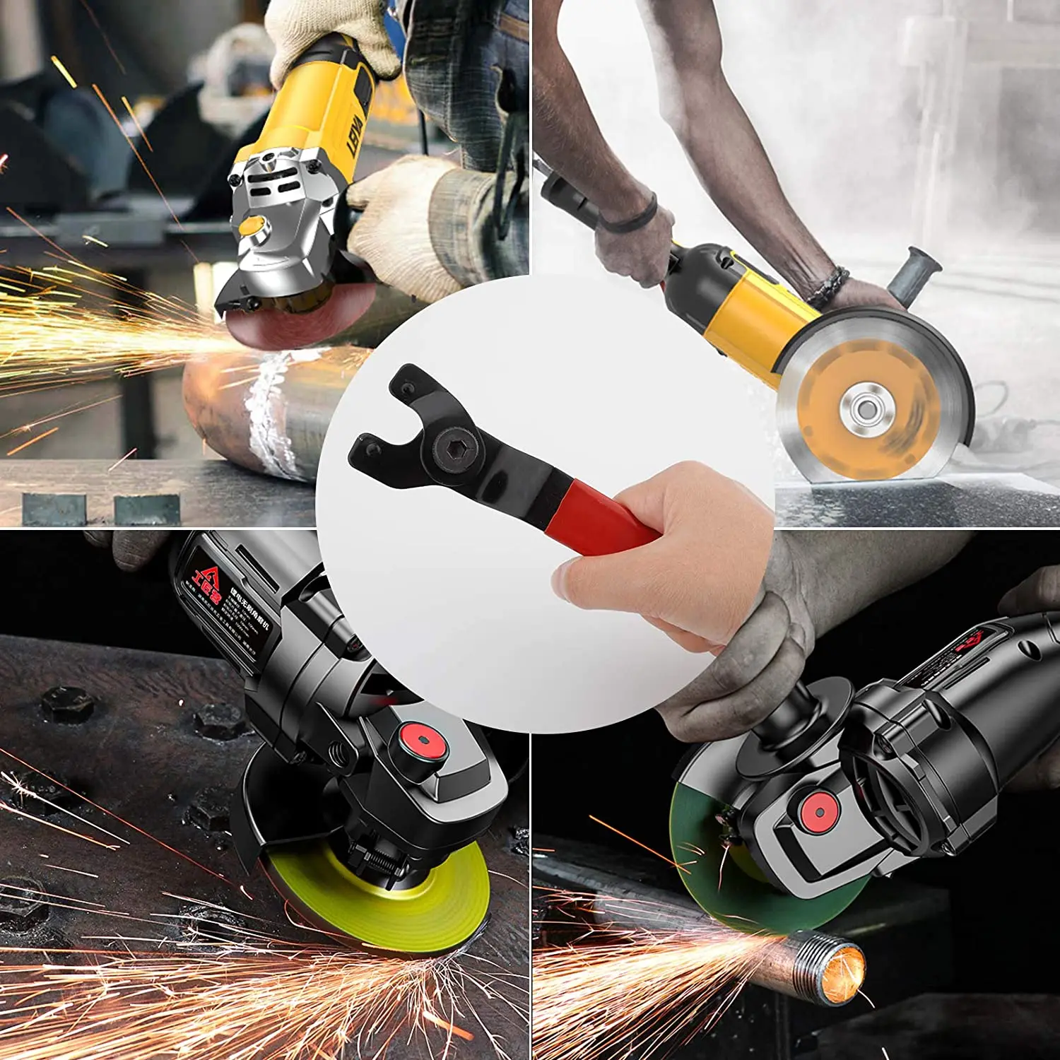 Imagem -02 - Ângulo Grinder Chave Grinder Chave Pin Eixo Porca Fit Makita Milwaukee Dewalt Metabo Grinder Parte Ajustável