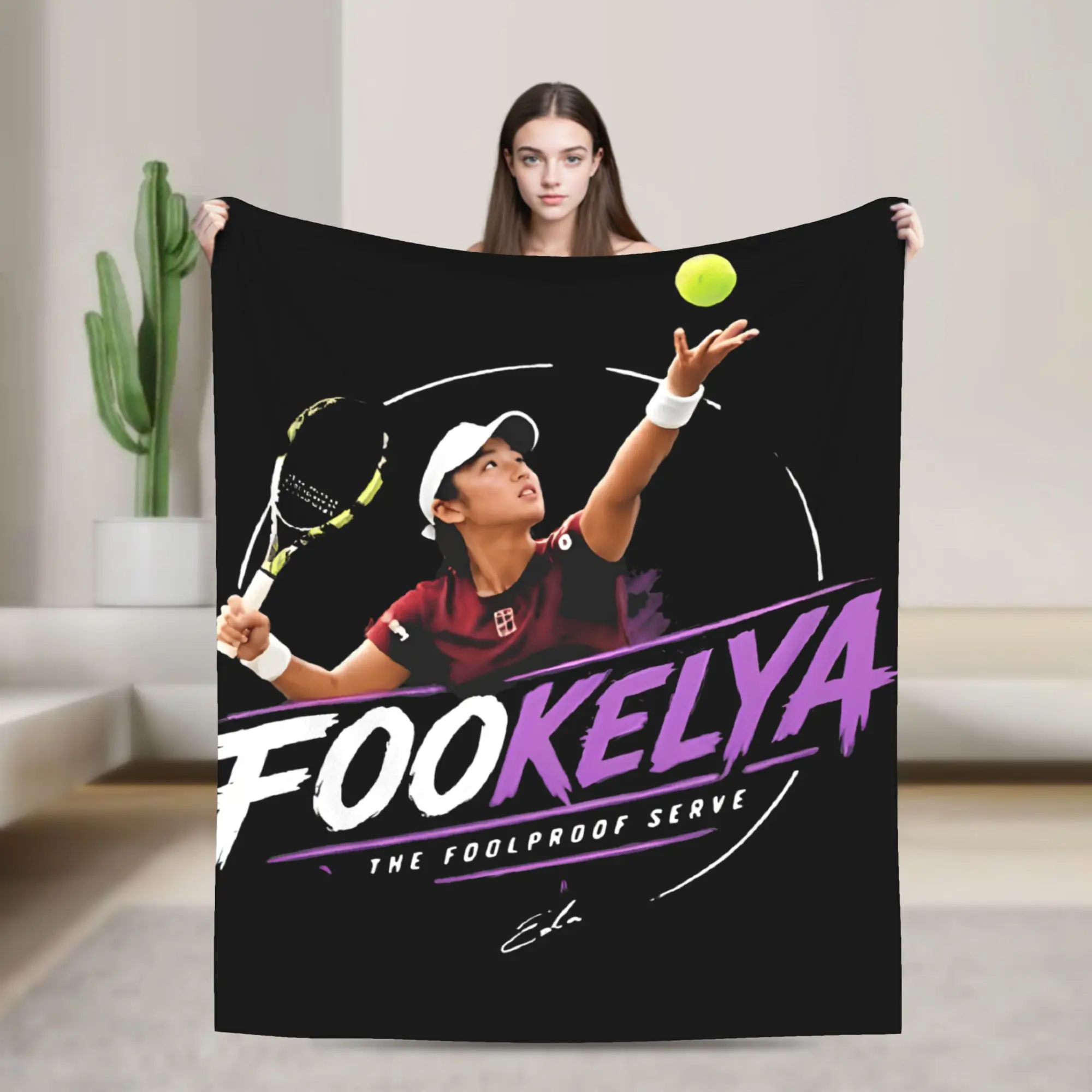 Alex Eala Tennis Player Blankets Flannel  Super Warm Throw Blankets for Airplane Travel Bedspread