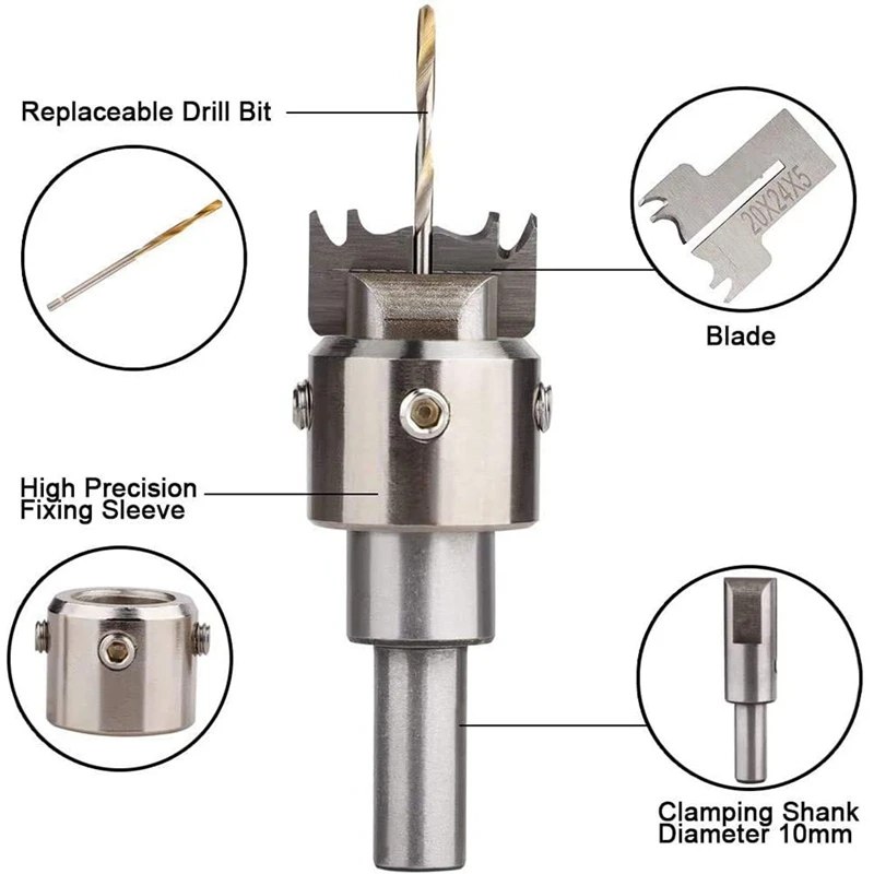 30 PCS Ring Drill Bit Set, 16-21 Mm Blades Wood Ring Drill Bit Wooden Ring Maker Steel Wood Bead Drill Bit