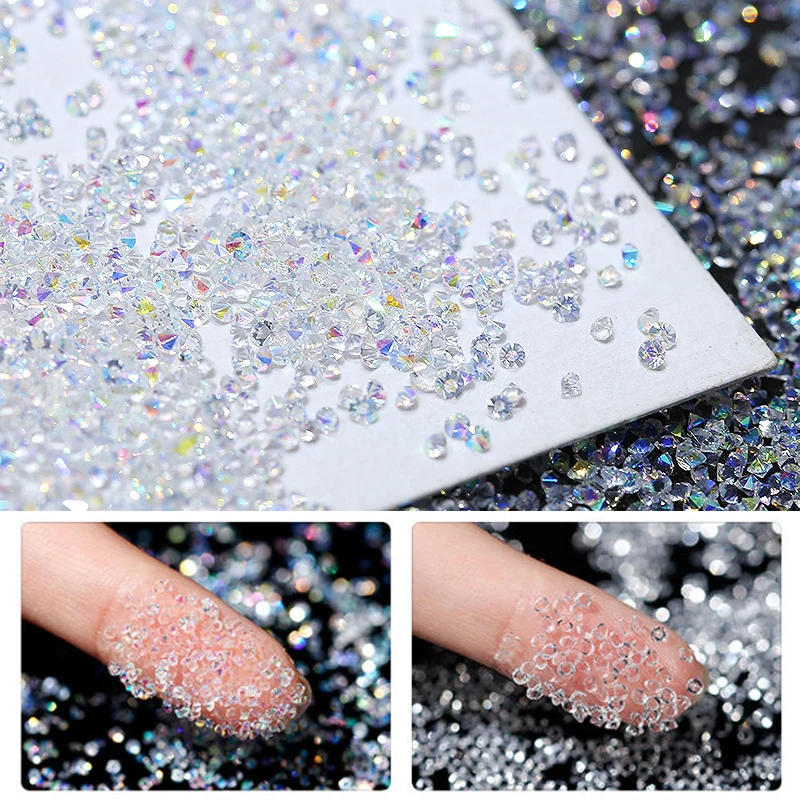 1.5 مللي متر واضح كريستال AB الذهب ثلاثية الأبعاد حجر مسطح مجوهرات الأحجار الكريمة مسمار الفن الراين زينة الأحذية والرقص ديكور مانيكير